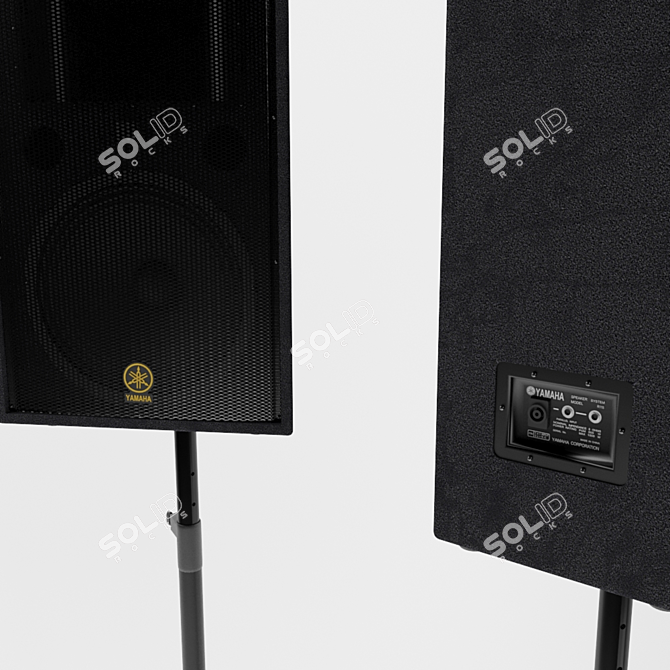 Yamaha R115 Portable PA Speaker 3D model image 7