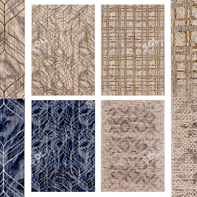 Vintage Rug Collection 3D model image 1