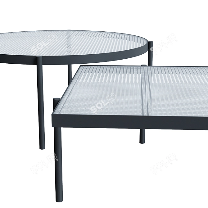 Versatile Tab Coffee Table - Stylish & Functional 3D model image 2