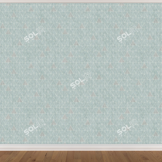 Seamless Wallpaper Set - 3 Colors 3D model image 3