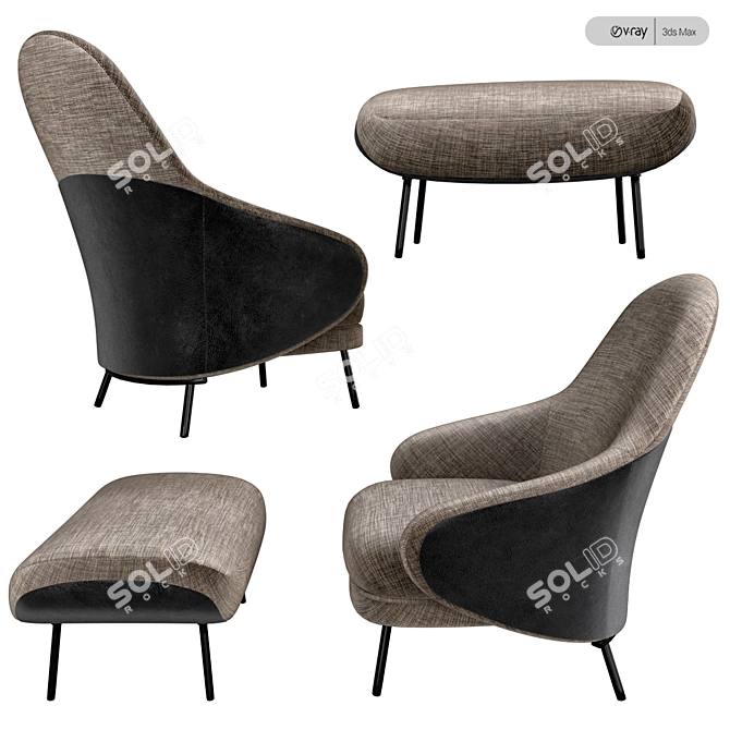 ANGIE Version Two: Sleek Minotti Armchair 3D model image 2