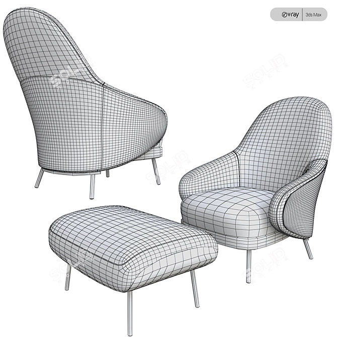 ANGIE Version Two: Sleek Minotti Armchair 3D model image 3