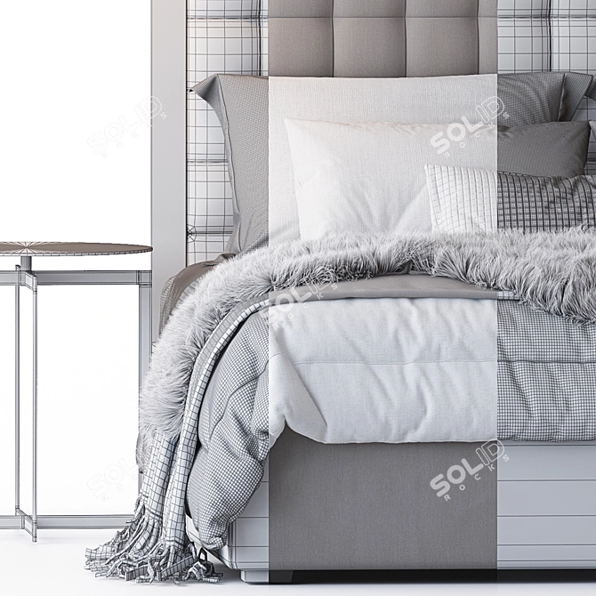 Luxury CAFARO Bed - LONDON Collection 3D model image 3