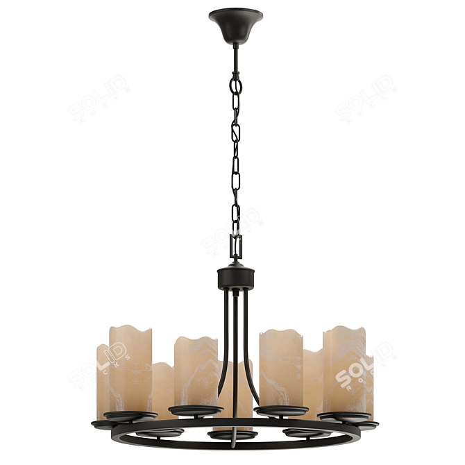 Ivanhoe Marble Pendant Light 3D model image 1