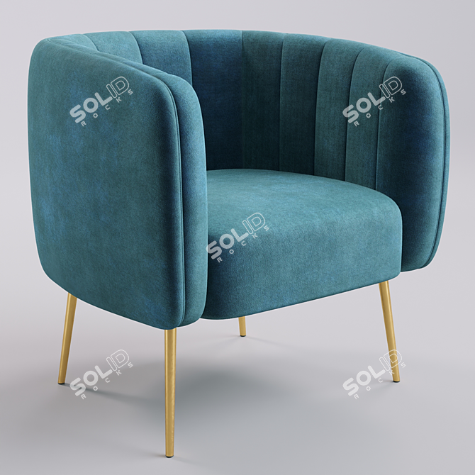 eLuxury Modern Accent Chair | Stylish Seating Solution 3D model image 3