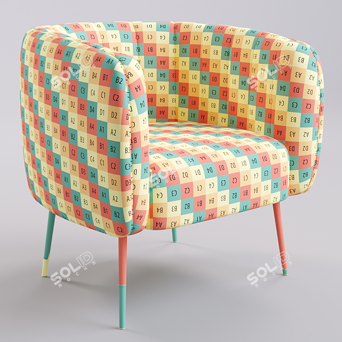 eLuxury Modern Accent Chair | Stylish Seating Solution 3D model image 4