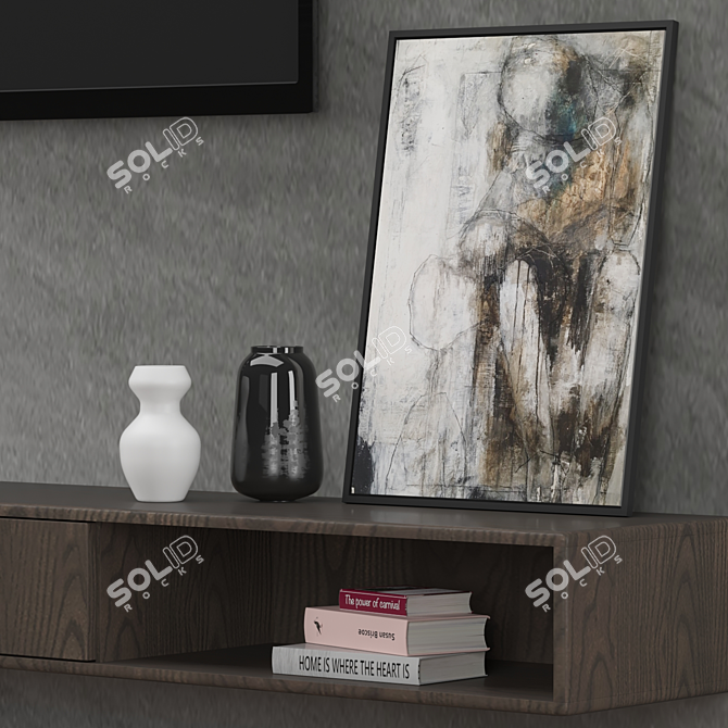 Modular TV Wall Unit | High Quality Textures & Models 3D model image 2