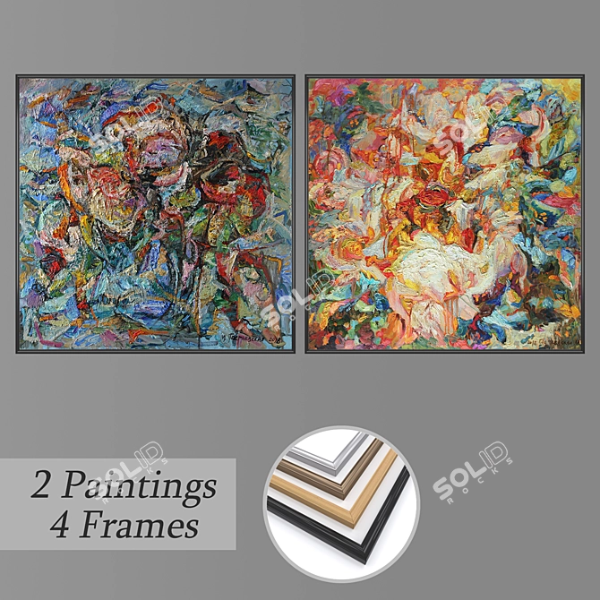 Multiframe Wall Art Set 3D model image 1