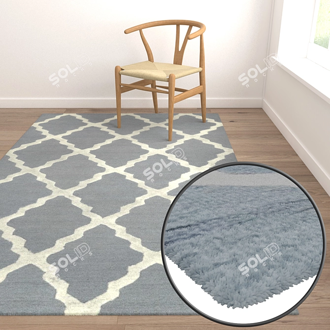 Title: Versatile Texture Carpet Set 3D model image 5