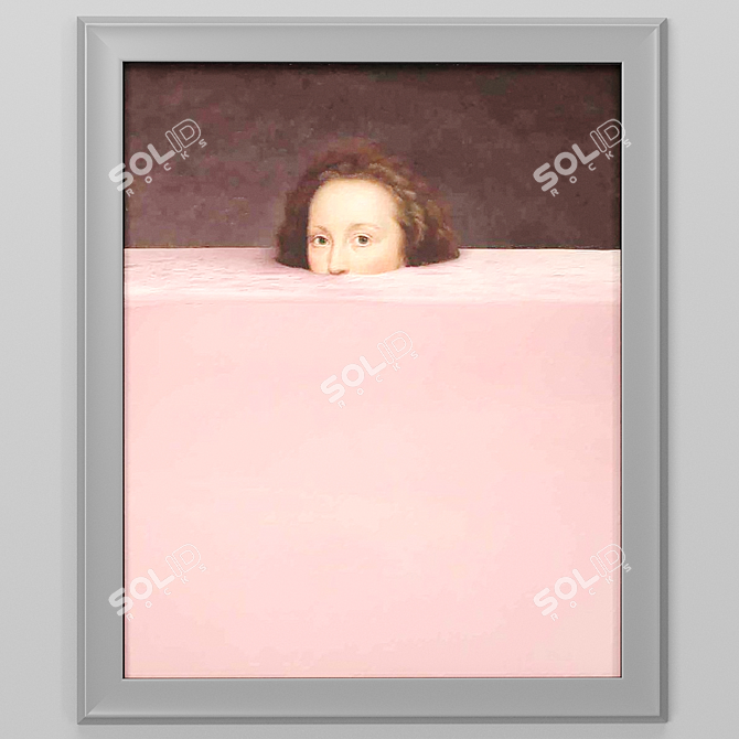 Submerged Canvas Print - Abstract Art Frame 3D model image 6