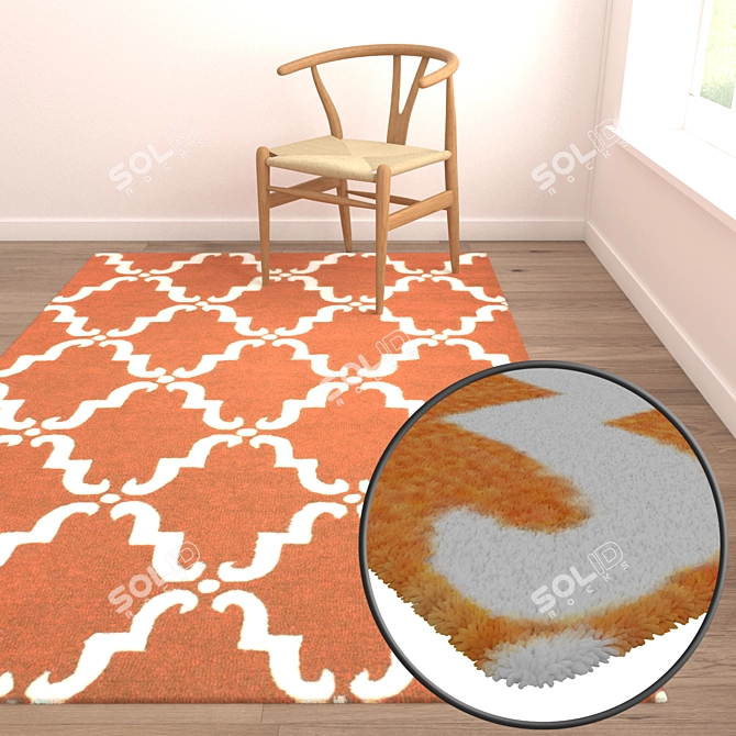 Luxury Carpet Set: High-Quality Textures - 3 Variants 3D model image 5