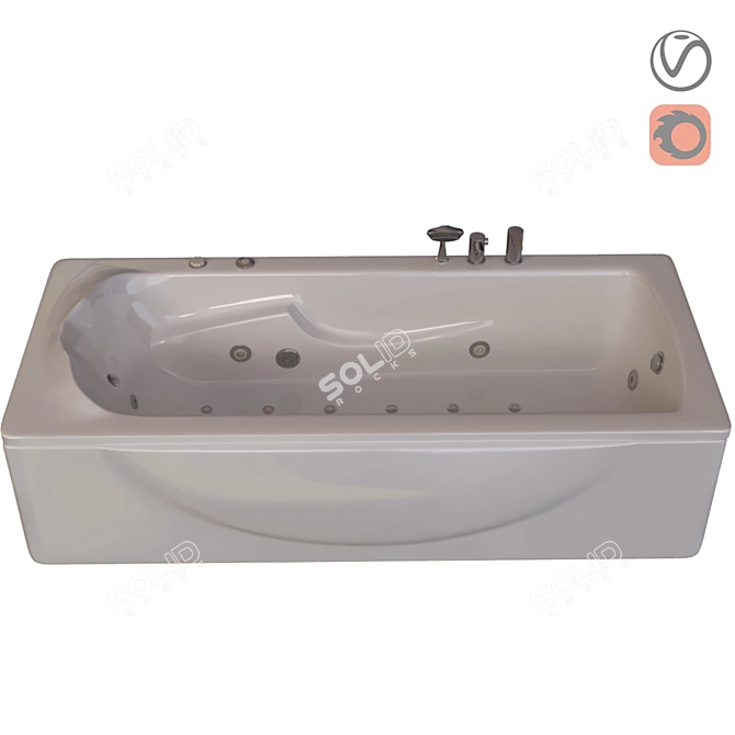 Ultra-Lux Ariana Bathtub 3D model image 1