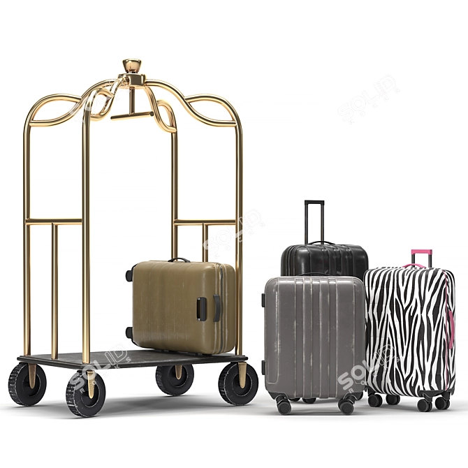 Travel Buddy Cart: Lightweight and Portable 3D model image 2