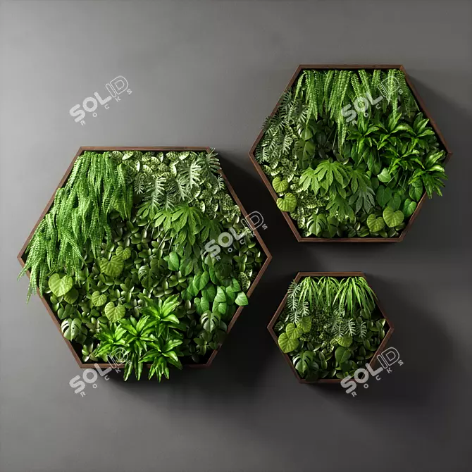 Versatile Vertical Garden 11 - Modern, UV Mapped Design 3D model image 1