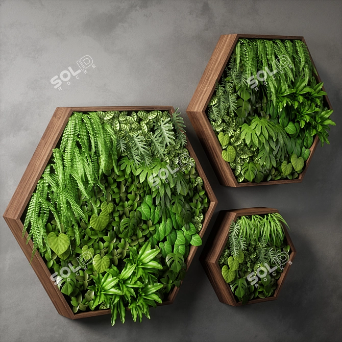 Versatile Vertical Garden 11 - Modern, UV Mapped Design 3D model image 9