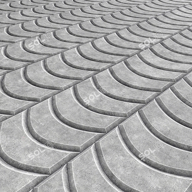 Flagstone Paving: Smooth, Seamless, High-Quality 3D model image 2