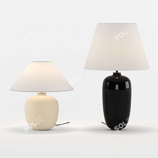 Sleek Torso Table Lamp 3D model image 1