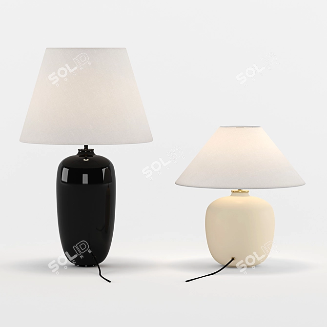 Sleek Torso Table Lamp 3D model image 2