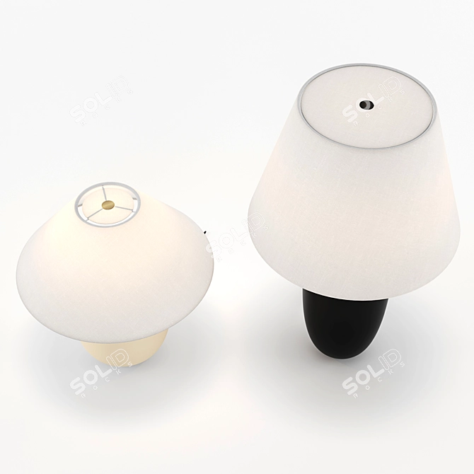 Sleek Torso Table Lamp 3D model image 3