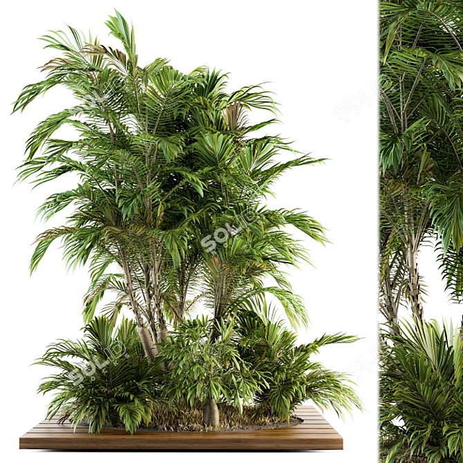 Tropical Oasis Garden Set 3D model image 1