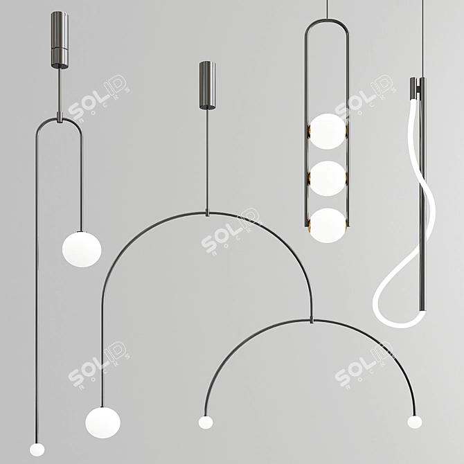 Exclusive Chandelier Collection: Elegant, Unique Designs 3D model image 1