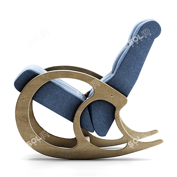 Rustic Rocking Chair: Vintage Charm for Cozy Relaxation 3D model image 2