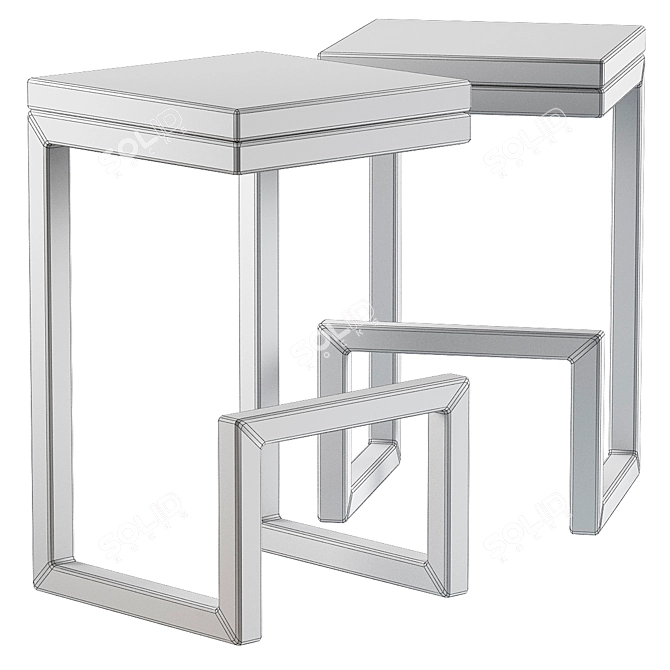 Sleek and Stylish Bar Stool 3D model image 2