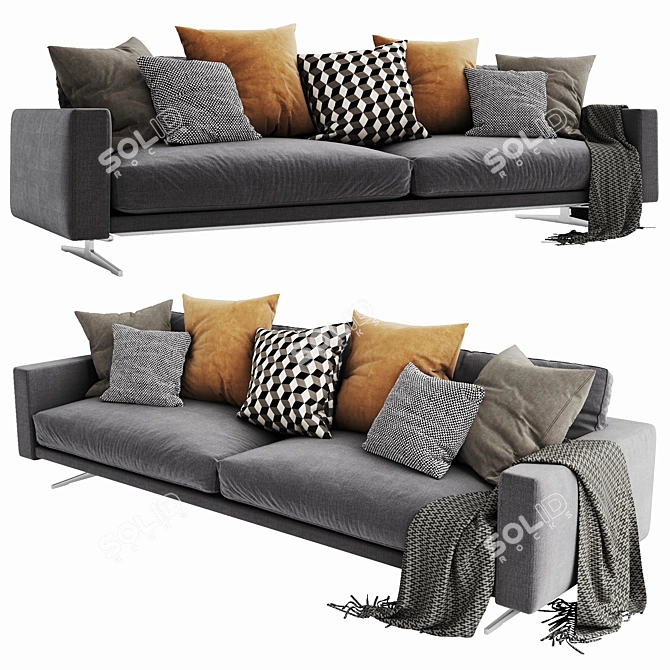 Modern Flexform Campiello Sofa 3D model image 2