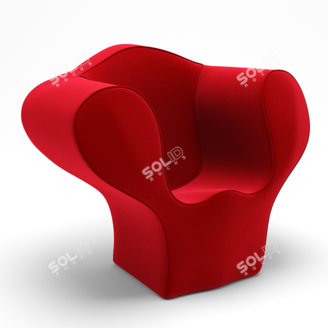 Cozy Lounge Chair | Soft Big Easy 3D model image 1