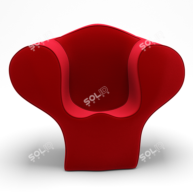 Cozy Lounge Chair | Soft Big Easy 3D model image 2