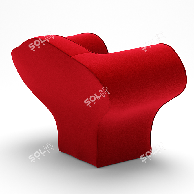 Cozy Lounge Chair | Soft Big Easy 3D model image 3
