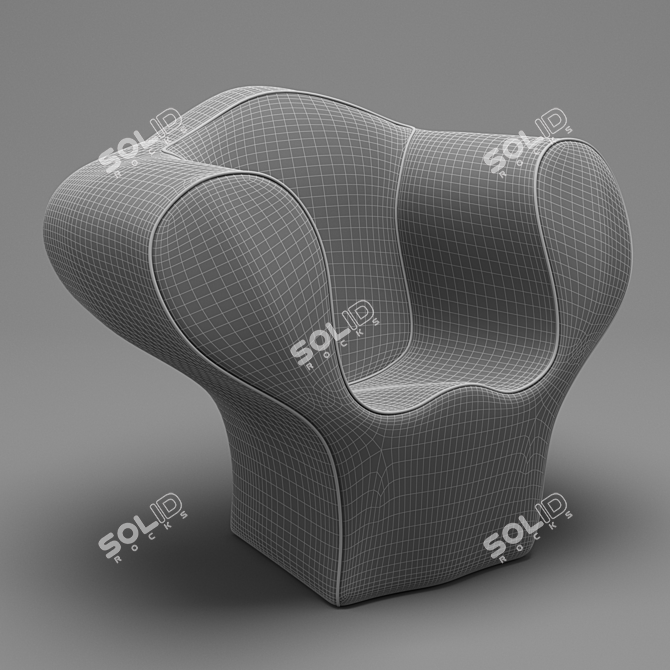 Cozy Lounge Chair | Soft Big Easy 3D model image 4