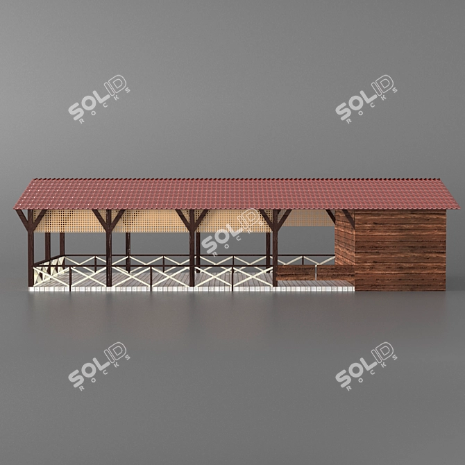 Urban Loft Street Cafe 3D model image 4