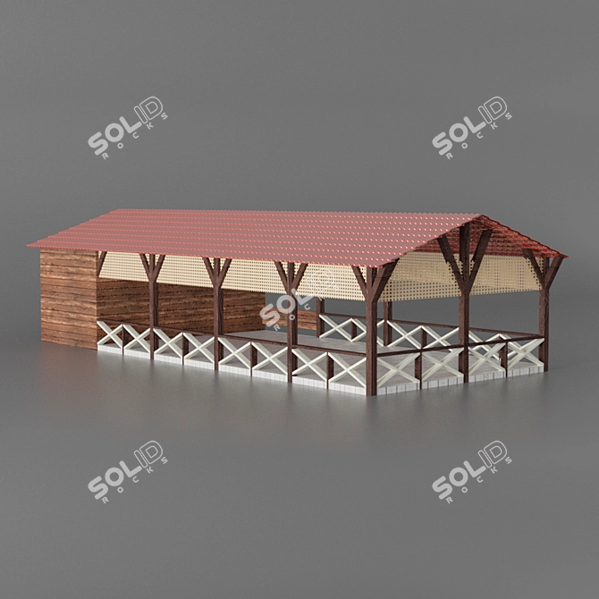 Urban Loft Street Cafe 3D model image 5