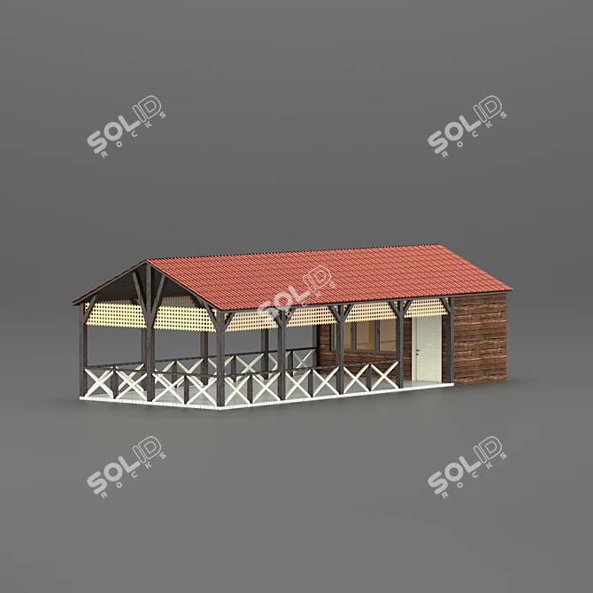 Urban Loft Street Cafe 3D model image 10