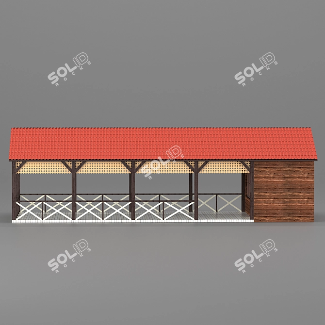 Urban Loft Street Cafe 3D model image 14