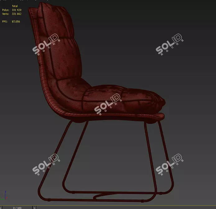 Modern Loft Chair: Stylish and Comfortable 3D model image 3