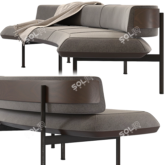 Round You Sofa: BlackTone by Carlos Tiscar (2020) 3D model image 2