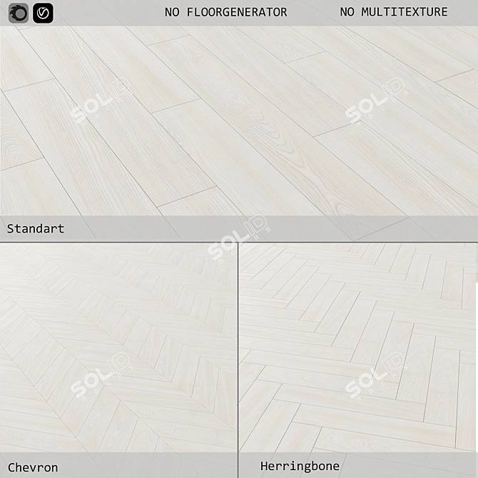 Pergo Natural Ash Flooring - Versatile Designs 3D model image 1