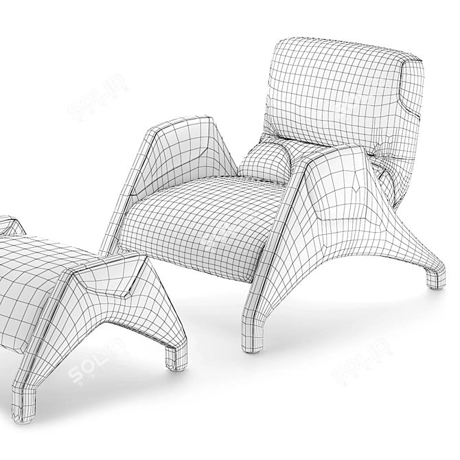 Italian Design Vincenzo De Cotiis Armchair 3D model image 5