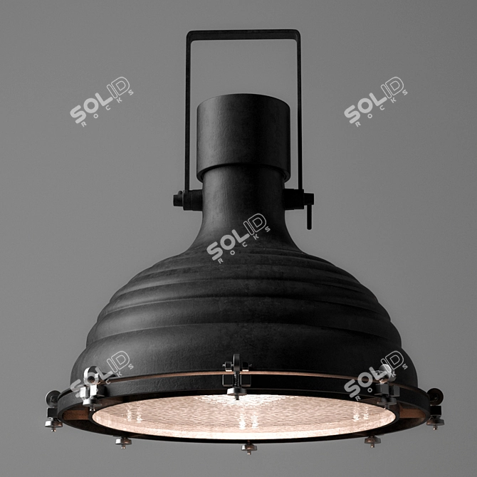 Industrial Pendant Lights 3D model image 2