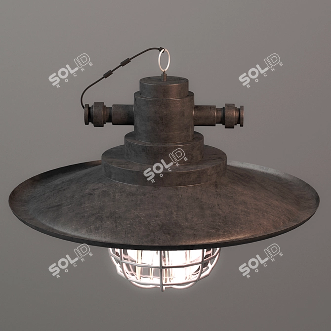 Industrial Pendant Lights 3D model image 4