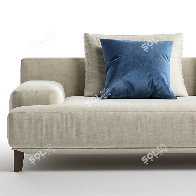 Elegant Ronny Alberta 2-Seater Sofa 3D model image 2