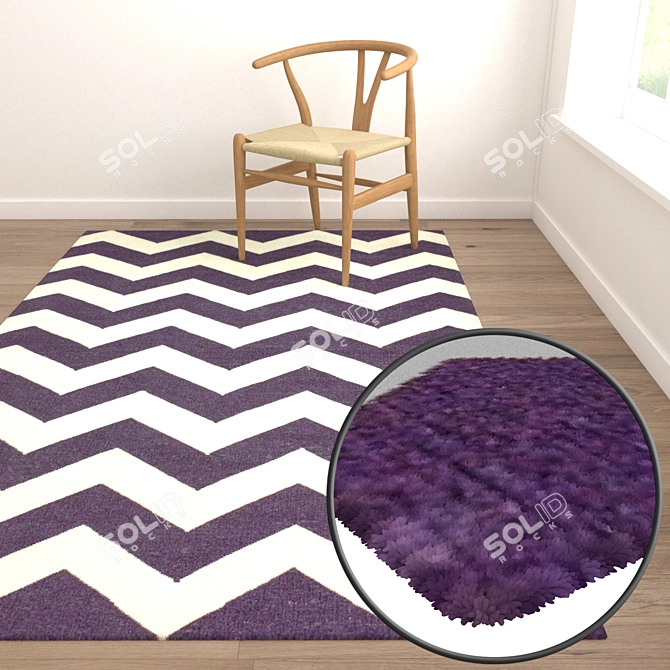 Luxury Rug Set: High-Quality Textures 3D model image 5