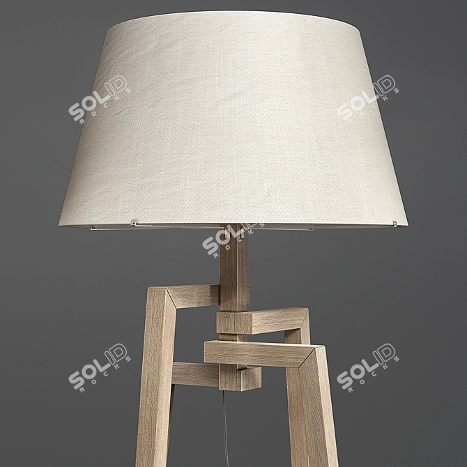 Vintage-inspired Floor Lamp - Sleek Design 3D model image 3