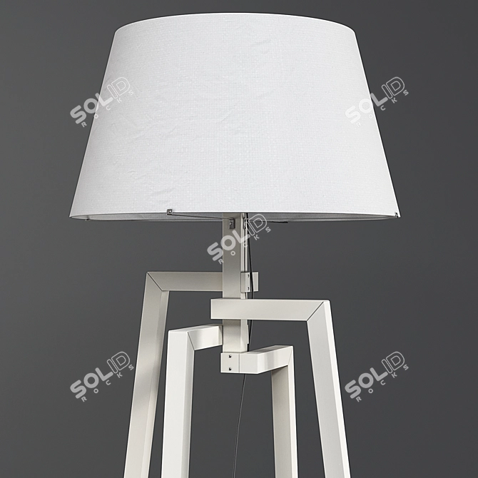 Vintage-inspired Floor Lamp - Sleek Design 3D model image 4