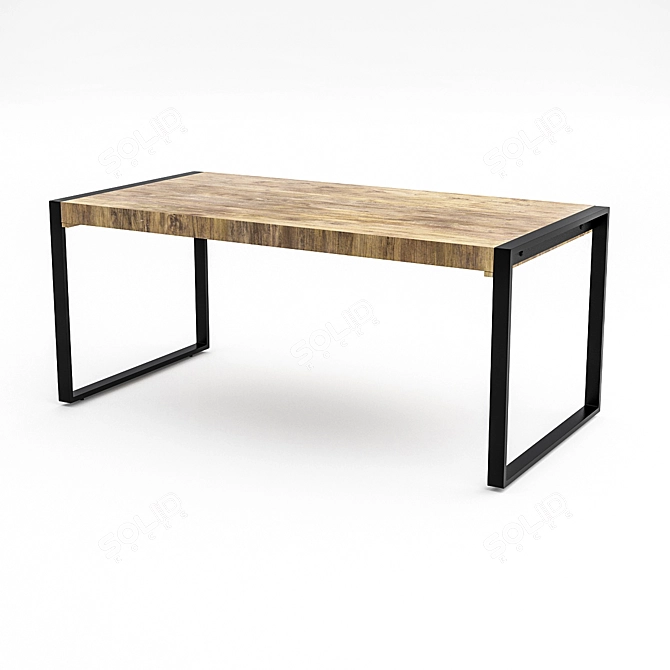 Elegant Harlem Dining Table 3D model image 1