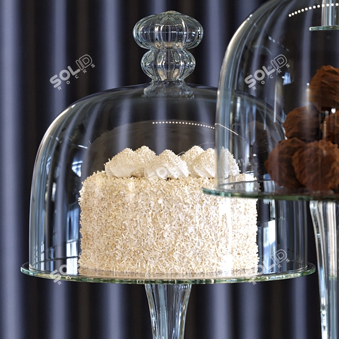 Elegant Cake Holder Set 3D model image 3