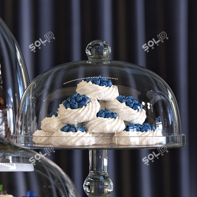 Deluxe Cake Stand & Cover 3D model image 4