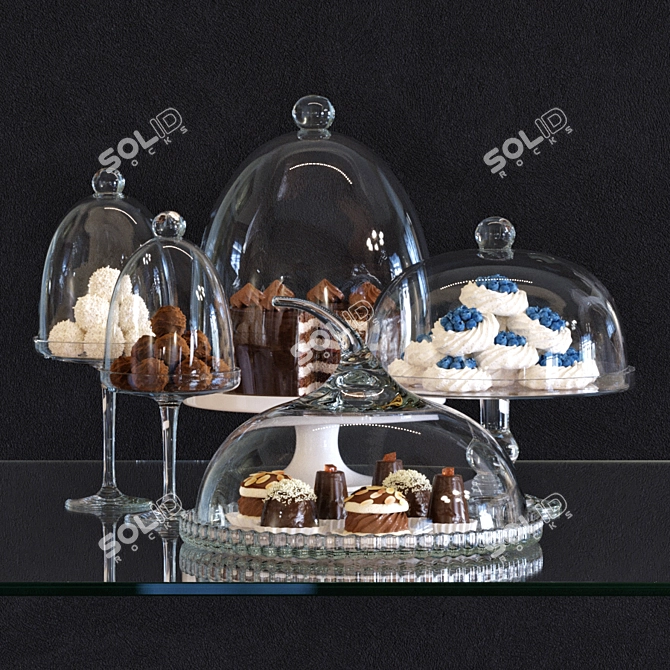 Deluxe Cake Stand & Cover 3D model image 6